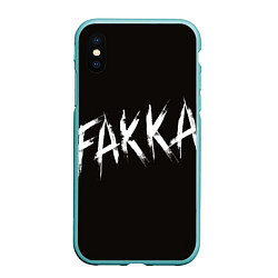 Чехол iPhone XS Max матовый FAKKA, цвет: 3D-мятный