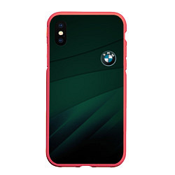 Чехол iPhone XS Max матовый GREEN BMW, цвет: 3D-красный