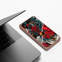 Чехол iPhone XS Max матовый БОГ ГРОМА РАЙДЗИН, цвет: 3D-коричневый — фото 2