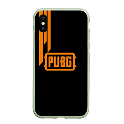 Чехол iPhone XS Max матовый PUBG ПУБГ, цвет: 3D-салатовый