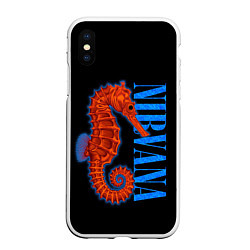 Чехол iPhone XS Max матовый NIRVANA SEAHORSE, цвет: 3D-белый