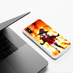 Чехол iPhone XS Max матовый MeguminKonoSuba, цвет: 3D-белый — фото 2