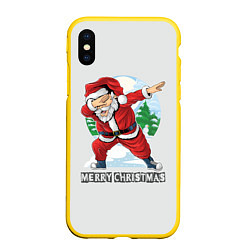 Чехол iPhone XS Max матовый Mary Christmas Dab, цвет: 3D-желтый