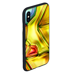 Чехол iPhone XS Max матовый Абстрактная абстракция, цвет: 3D-черный — фото 2