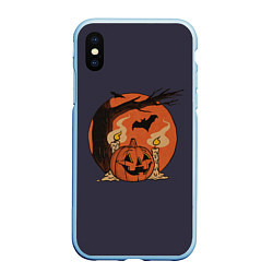 Чехол iPhone XS Max матовый Night of Fear Mystic Sunset, цвет: 3D-голубой