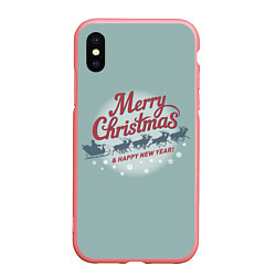 Чехол iPhone XS Max матовый Merry Christmas хо-хо-хо, цвет: 3D-баблгам