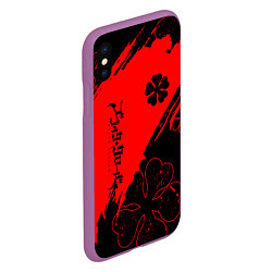 Чехол iPhone XS Max матовый Чёрный клевер: Black clover, цвет: 3D-фиолетовый — фото 2