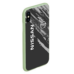 Чехол iPhone XS Max матовый Nissan Car Ниссан, цвет: 3D-салатовый — фото 2