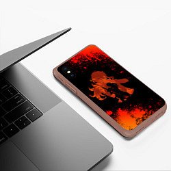 Чехол iPhone XS Max матовый ДИЛЮК DILUC ГЕНШИН, цвет: 3D-коричневый — фото 2