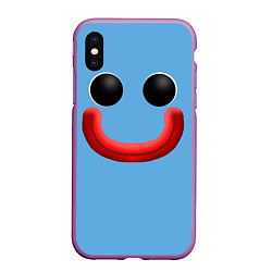 Чехол iPhone XS Max матовый Huggy Waggy smile, цвет: 3D-фиолетовый