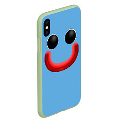 Чехол iPhone XS Max матовый Huggy Waggy smile, цвет: 3D-салатовый — фото 2