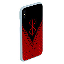 Чехол iPhone XS Max матовый Berserk - Берсерк, цвет: 3D-голубой — фото 2