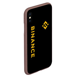 Чехол iPhone XS Max матовый БИНАНС ЛОГО КАРБОН BINANCE LOGO, цвет: 3D-коричневый — фото 2