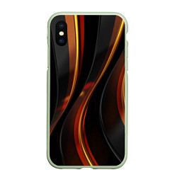 Чехол iPhone XS Max матовый Unsplash 3D, цвет: 3D-салатовый