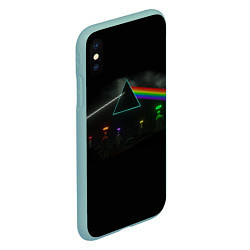 Чехол iPhone XS Max матовый ПИНК ФЛОЙД PINK FLOYD LOGO, цвет: 3D-мятный — фото 2