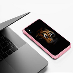 Чехол iPhone XS Max матовый Год тигра Голова, цвет: 3D-баблгам — фото 2