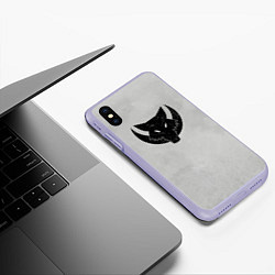 Чехол iPhone XS Max матовый Лунные волки цвет легиона, цвет: 3D-светло-сиреневый — фото 2