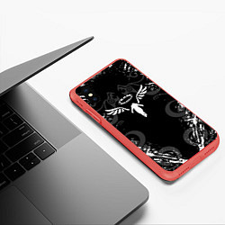 Чехол iPhone XS Max матовый WALHALLA TEAM TOKYO REVENGERS DRAGON TATTOO, цвет: 3D-красный — фото 2