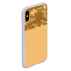 Чехол iPhone XS Max матовый Песочный, цвет: 3D-светло-сиреневый — фото 2