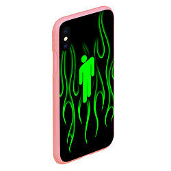 Чехол iPhone XS Max матовый Billie Eilish - пламя, цвет: 3D-баблгам — фото 2
