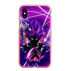 Чехол iPhone XS Max матовый Гоку Блек Anime Dragon Ball Super Saiyan, цвет: 3D-баблгам