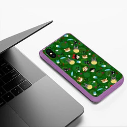 Чехол iPhone XS Max матовый Totoro&Kiki ALLSTARS, цвет: 3D-фиолетовый — фото 2