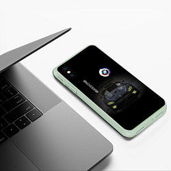 Чехол iPhone XS Max матовый Ночь - любимое время суток для Бэхи, цвет: 3D-салатовый — фото 2