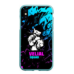 Чехол iPhone XS Max матовый Velial Squad neon, цвет: 3D-мятный