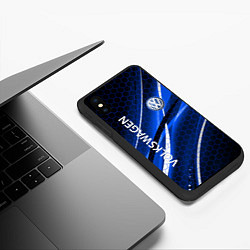 Чехол iPhone XS Max матовый VOLKSWAGEN LOGO SPORT, цвет: 3D-черный — фото 2