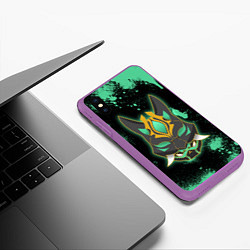 Чехол iPhone XS Max матовый XIAO БРЫЗГИ СЯО, цвет: 3D-фиолетовый — фото 2