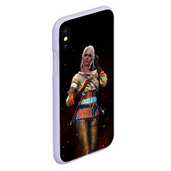 Чехол iPhone XS Max матовый Сiri, цвет: 3D-светло-сиреневый — фото 2