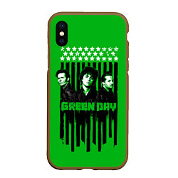 Чехол iPhone XS Max матовый Green day is here, цвет: 3D-коричневый