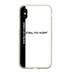 Чехол iPhone XS Max матовый System of a Down - Steal This Album!, цвет: 3D-салатовый