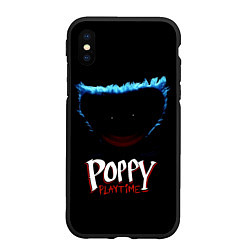 Чехол iPhone XS Max матовый Poppy Playtime: Huggy Wuggy, цвет: 3D-черный