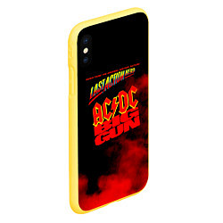 Чехол iPhone XS Max матовый ACDC - BIG GUN, цвет: 3D-желтый — фото 2