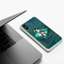 Чехол iPhone XS Max матовый Сяо Адепт в примогеме, цвет: 3D-салатовый — фото 2