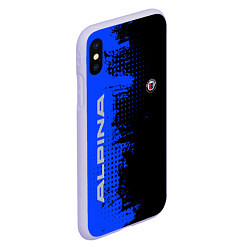 Чехол iPhone XS Max матовый Alpina Blue and Black, цвет: 3D-светло-сиреневый — фото 2