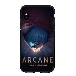 Чехол iPhone XS Max матовый Arcane: League of Legends, цвет: 3D-черный