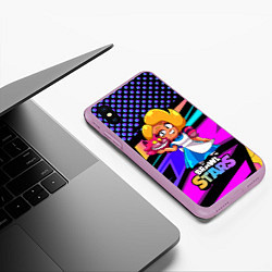 Чехол iPhone XS Max матовый Милая Лола BrawlStars, цвет: 3D-сиреневый — фото 2