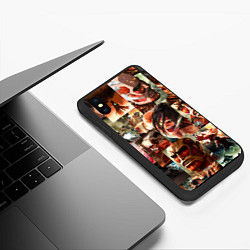 Чехол iPhone XS Max матовый Атака Титанов Shingeki no Kyojin, цвет: 3D-черный — фото 2