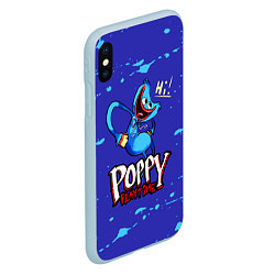 Чехол iPhone XS Max матовый Poppy Playtime, цвет: 3D-голубой — фото 2