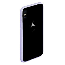 Чехол iPhone XS Max матовый Silver Star Style, цвет: 3D-светло-сиреневый — фото 2