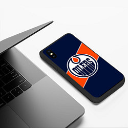 Чехол iPhone XS Max матовый Эдмонтон Ойлерз Edmonton Oilers NHL, цвет: 3D-черный — фото 2