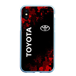 Чехол iPhone XS Max матовый TOYOTA MILITARY PIXEL BLACK RED, цвет: 3D-голубой