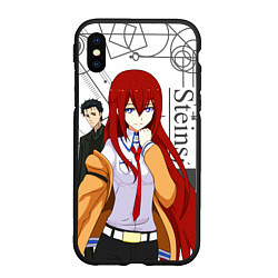 Чехол iPhone XS Max матовый Врата Штейна SteinsGate, цвет: 3D-черный