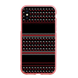 Чехол iPhone XS Max матовый НОВОГОДНИЙ ПАТТЕРН SWEATER, цвет: 3D-баблгам