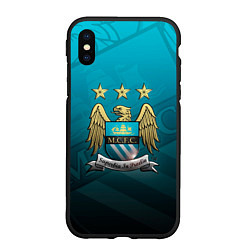 Чехол iPhone XS Max матовый Manchester City Teal Themme, цвет: 3D-черный
