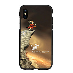 Чехол iPhone XS Max матовый Follow the Leader - Korn, цвет: 3D-черный