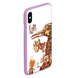Чехол iPhone XS Max матовый Untitled - Korn, цвет: 3D-сиреневый — фото 2