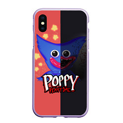 Чехол iPhone XS Max матовый POPPY PLAYTIME: TWO SIDES, цвет: 3D-светло-сиреневый